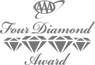 The image displays the AAA Four Diamond Award logo, featuring stylized text and four diamond shapes in sequence.